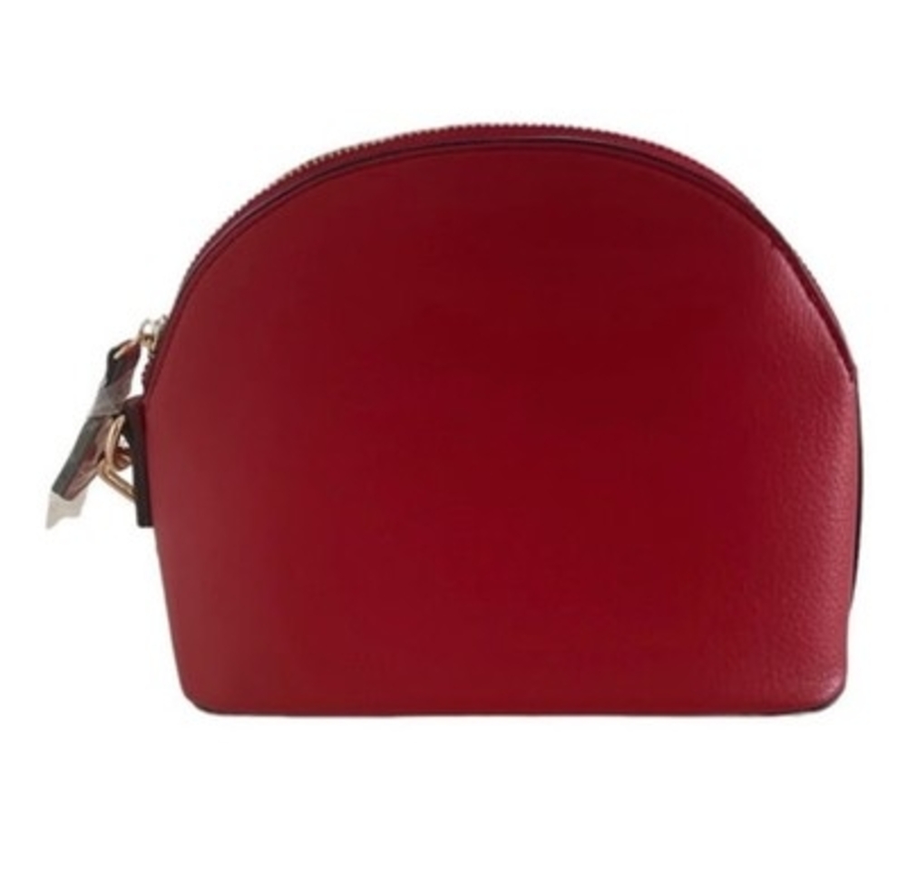 ALYSSA Red Vegan Leather Wrist Bag Small Women's Clutch Travel Handbag NWT - Picture 4 of 6
